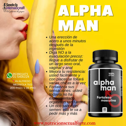 💥 ALPHAMAN: 💊SUPLEMENTO PARA POTENCIA MASCULINA NATURAL🍃 PARA EL BIENESTAR DEL HOMBRE 🚀