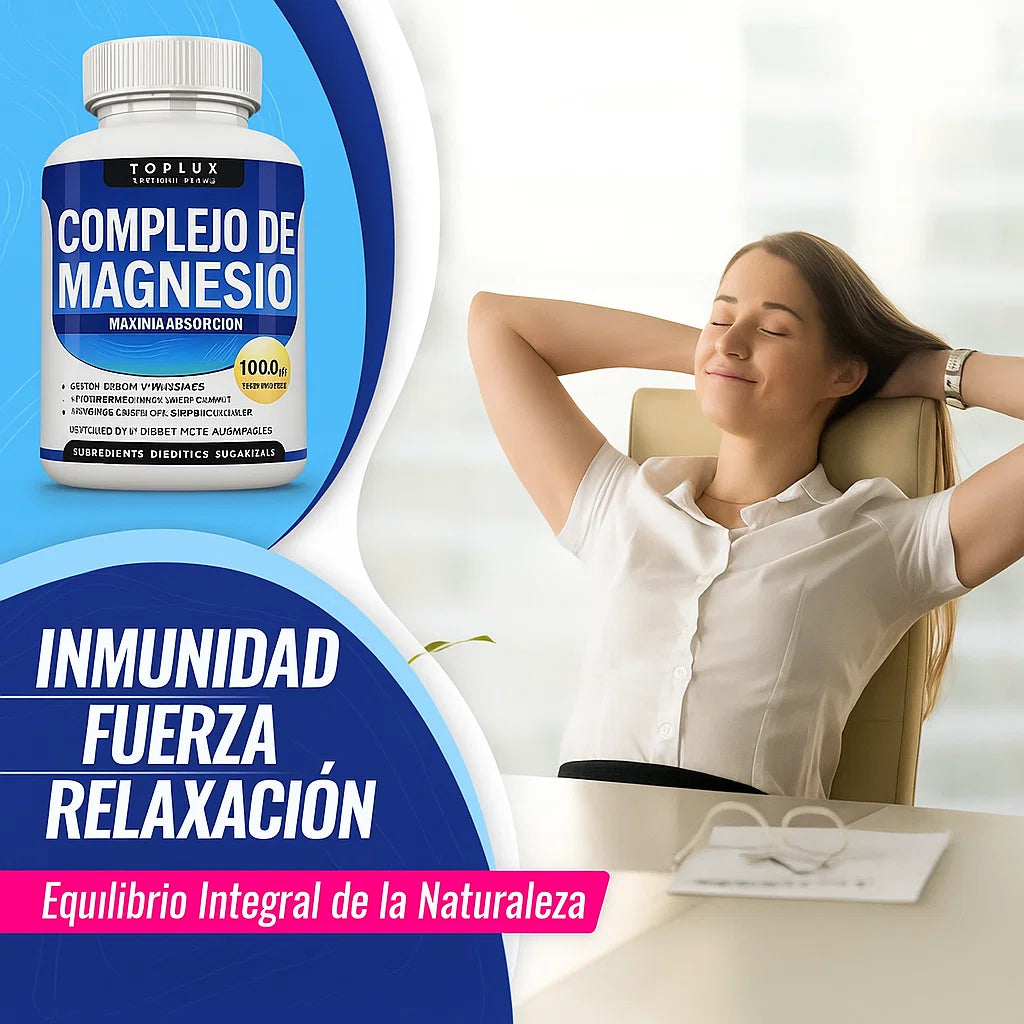 💊SUPLEMENTO COMPLEJO DE MAGNESIO 8 ELEMENTALES🍃DE 1000 MG Y 90 CAPSULAS✔