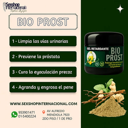 GEL POTENCIADOR MASCULINO BIO PROST PREMIUM + UÑA DE GATO: PARA PROSTATITIS CRONICA