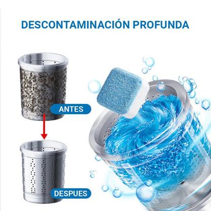🔥2X1🔥⚪PASTILLAS LIMPIADORAS DE LAVADORAS🧼 - ❌ELIMINA EL MAL OLOR Y BACTERIAS🦠