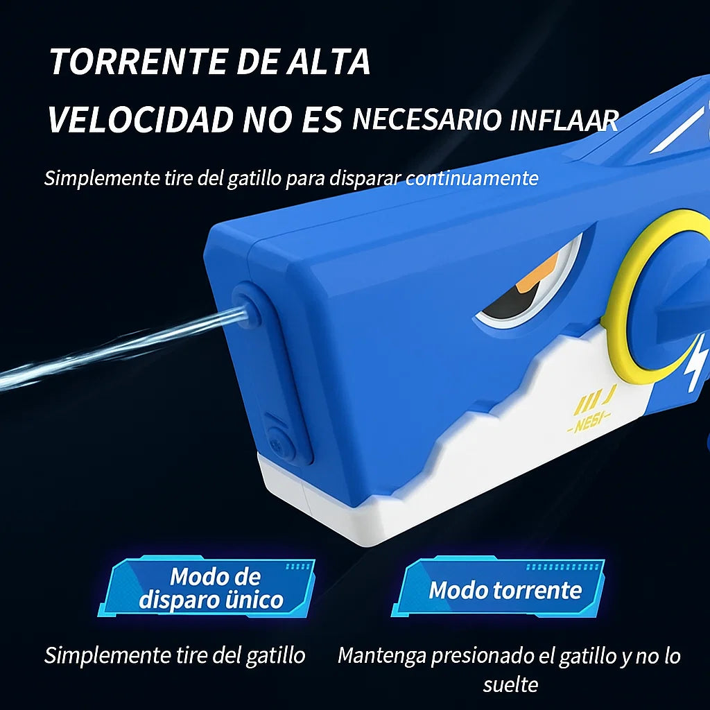 PISTOLA DE AGUA ELÉCTRICA DISEÑO DE TIBURÓN-JUGUETE DE PISCINA EN VERANO