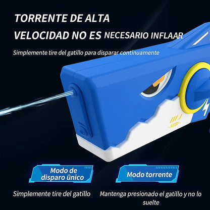 PISTOLA DE AGUA ELÉCTRICA DISEÑO DE TIBURÓN-JUGUETE DE PISCINA EN VERANO