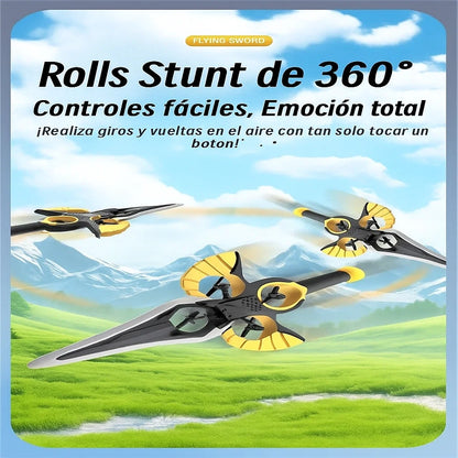 DRON ESPADA VOLADORA REMOTA, CON PILOTO AUTOMÁTICO, ACROBÁZIAS 3 VELOCIDADES.