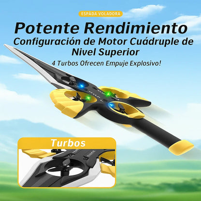 DRON ESPADA VOLADORA REMOTA, CON PILOTO AUTOMÁTICO, ACROBÁZIAS 3 VELOCIDADES.