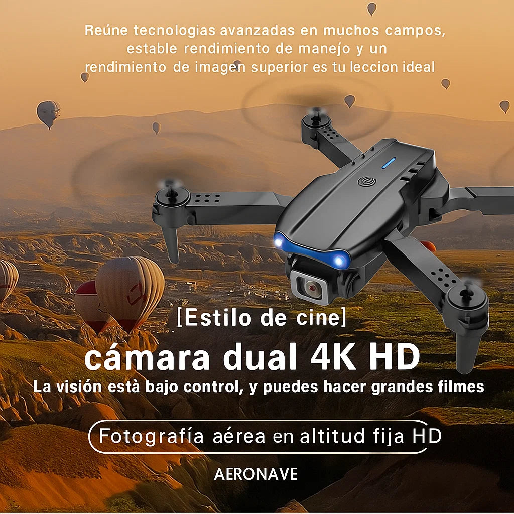 DRON MINI CUADRICOPTERO CON EVITACION DE OBSTÁCULOS-CAMARA HD 4K