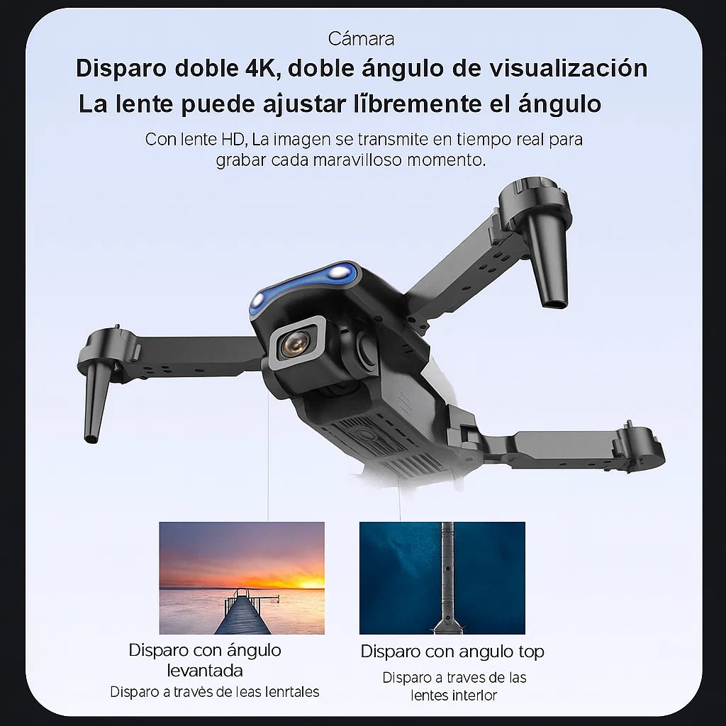 DRON MINI CUADRICOPTERO CON EVITACION DE OBSTÁCULOS-CAMARA HD 4K