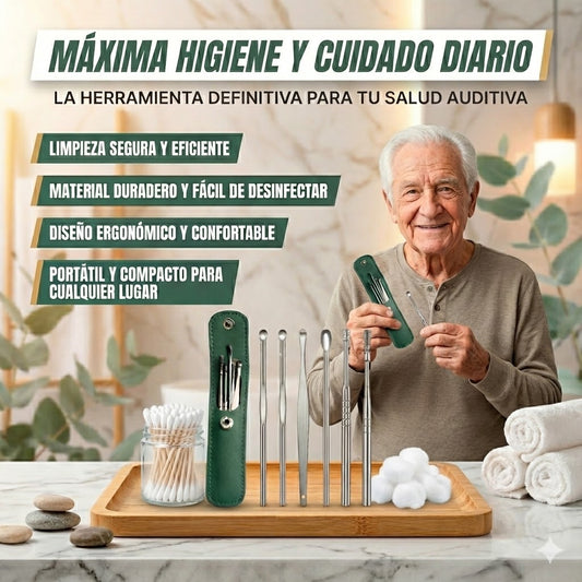 KIT DE HERRAMIENTAS PARA QUITAR LA CERA DE LOS OÍDOS