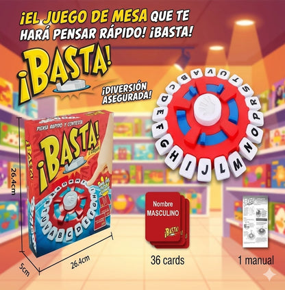 JUEGO DE MESA EN FAMILIA-¡BASTA!, PIENSA RAPIDO Y CONTESTA.