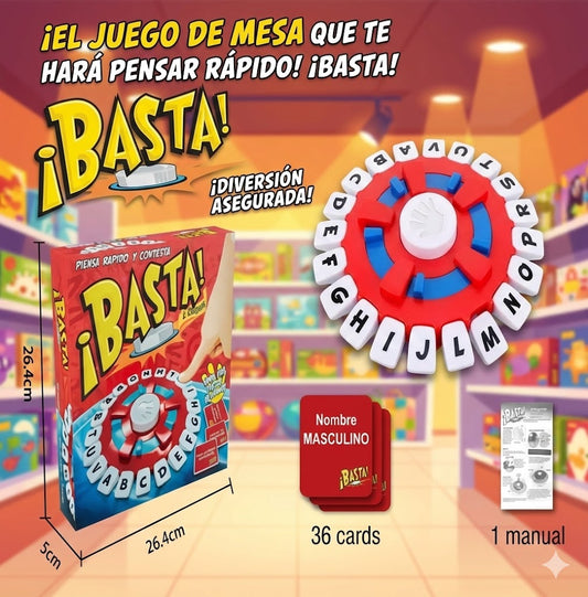 JUEGO DE MESA EN FAMILIA-¡BASTA!, PIENSA RAPIDO Y CONTESTA.